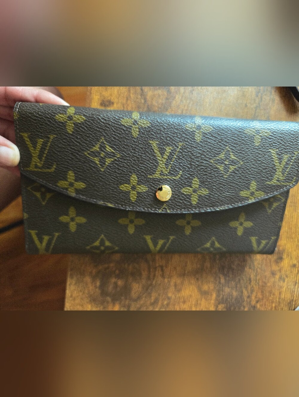 Louis Vuitton Vintage Sallie Monogram Canvas Long Wallet - Brown